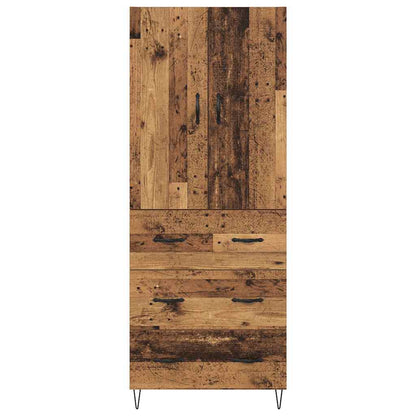 vidaXL Buffet haut avec tiroirs 2 pcs Bois de récupération Bois d'ingénierie