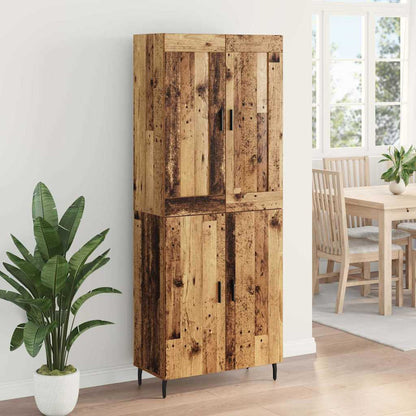 Highboard 2 pcs Altholz Holzwerkstoff