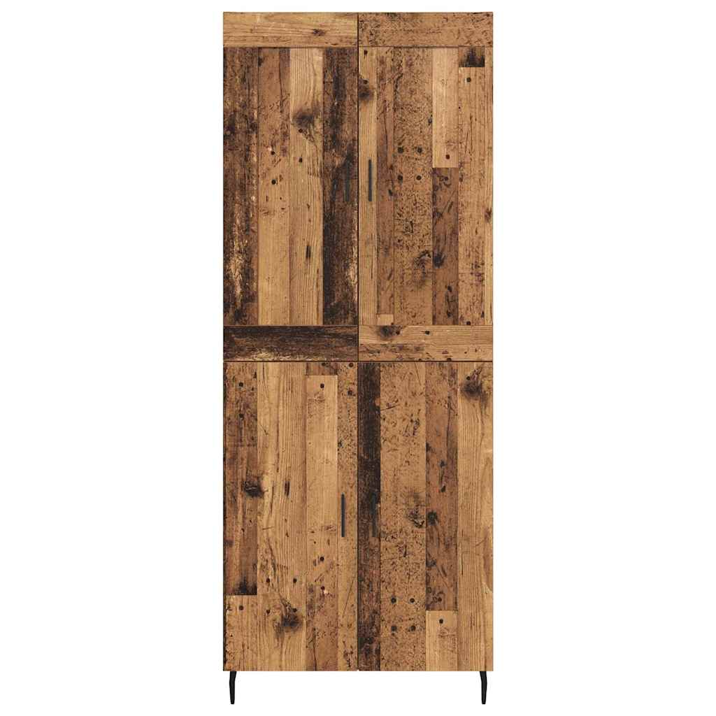 Highboard 2 pcs Altholz Holzwerkstoff