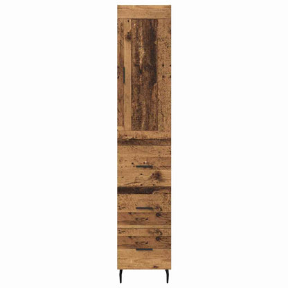 vidaXL Highboard Altholz 34,5 x 34 x 180 cm Holzwerkstoff