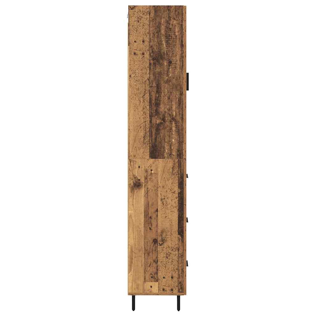 vidaXL Highboard Altholz 34,5 x 34 x 180 cm Holzwerkstoff