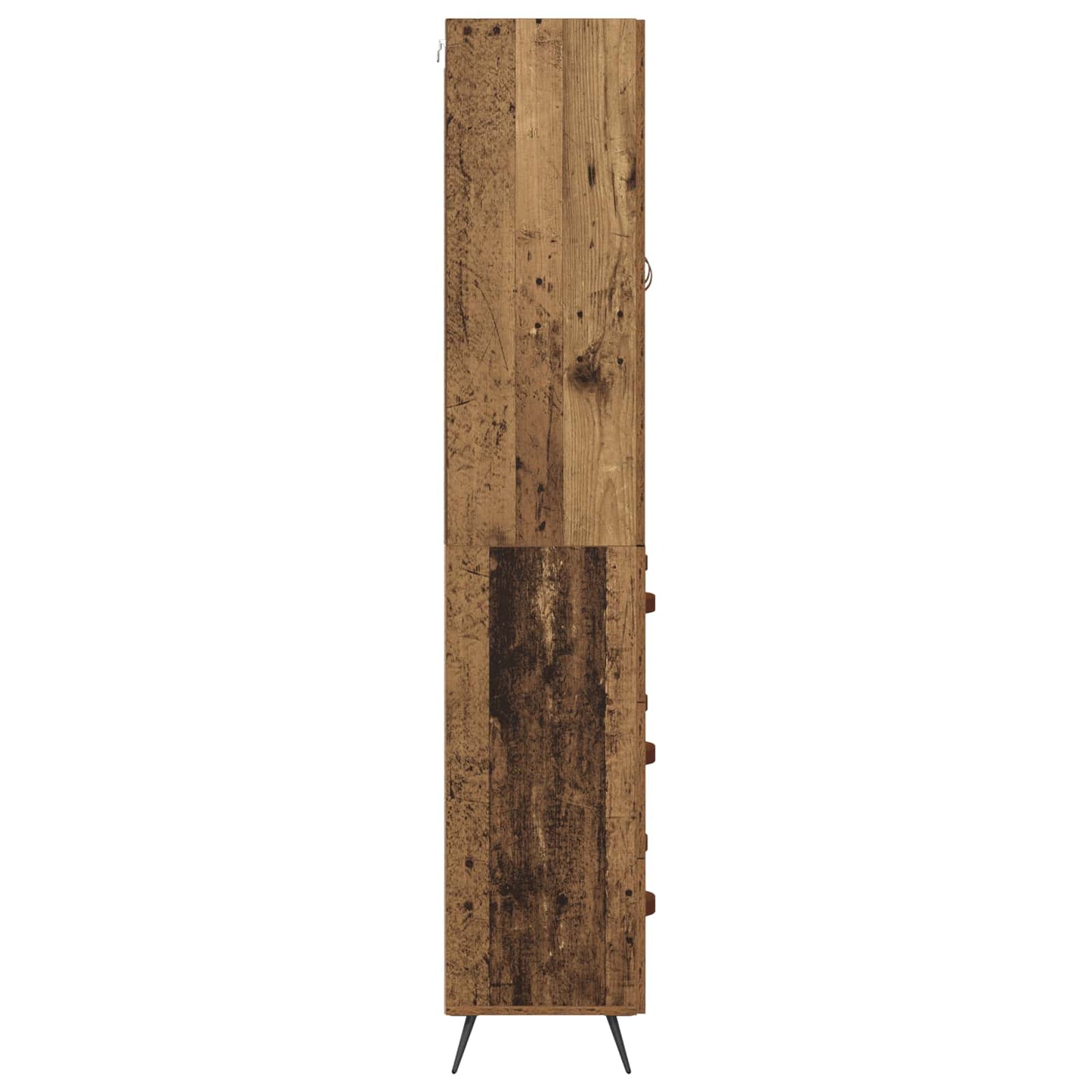 vidaXL Highboard Wandmontiert Altholz 69,5 x 34 x 180 cm Holzwerkstoff