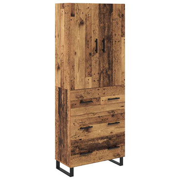 vidaXL Highboard mit Schubladen 2 pcs Altholz 69,5 x 34 x 180 cm