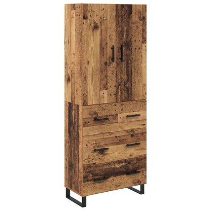 vidaXL Highboard mit Schubladen 2 pcs Altholz 69,5 x 34 x 180 cm