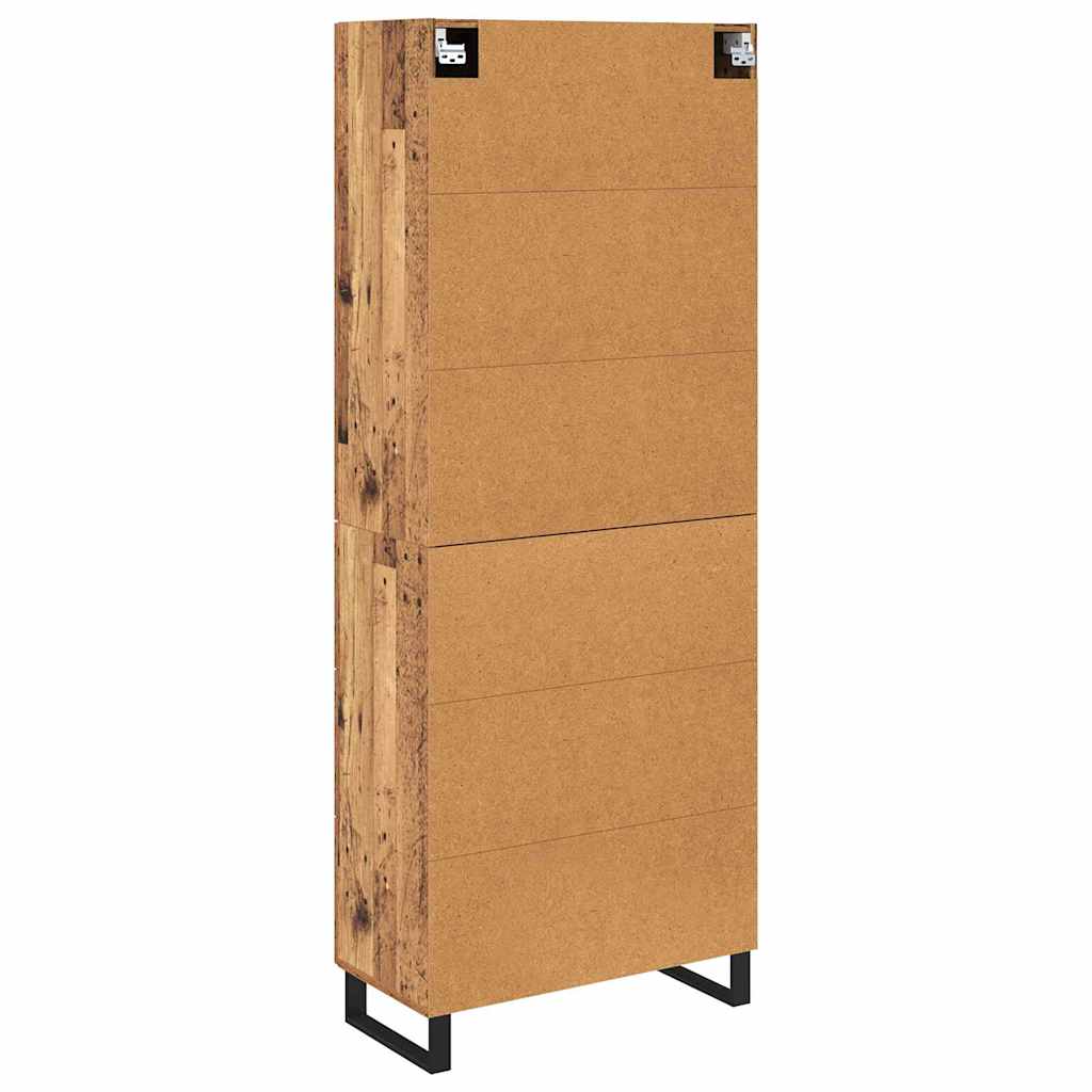 vidaXL Highboard mit Schubladen 2 pcs Altholz 69,5 x 34 x 180 cm