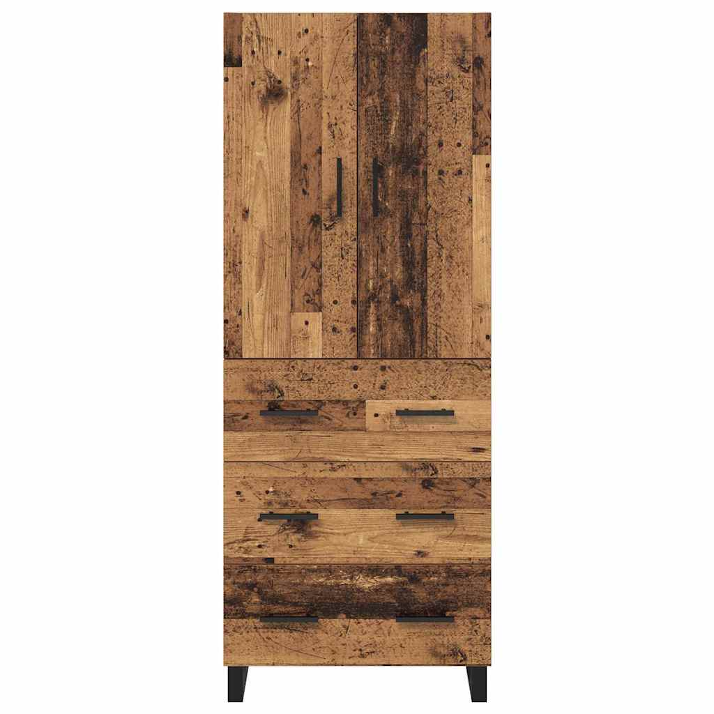 vidaXL Highboard mit Schubladen 2 pcs Altholz 69,5 x 34 x 180 cm