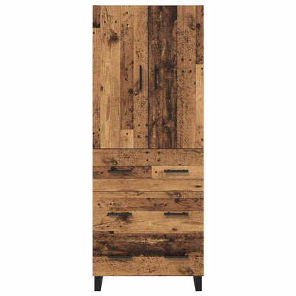 vidaXL Highboard mit Schubladen 2 pcs Altholz 69,5 x 34 x 180 cm