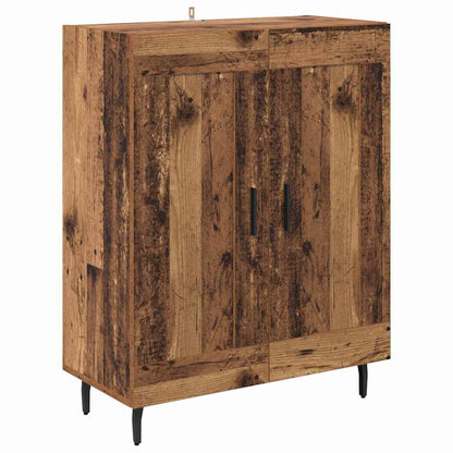 vidaXL Highboard 2 pcs Altholz Engineered Wood und Glas
