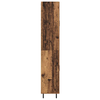 vidaXL Highboard 2 pcs Altholz Engineered Wood und Glas