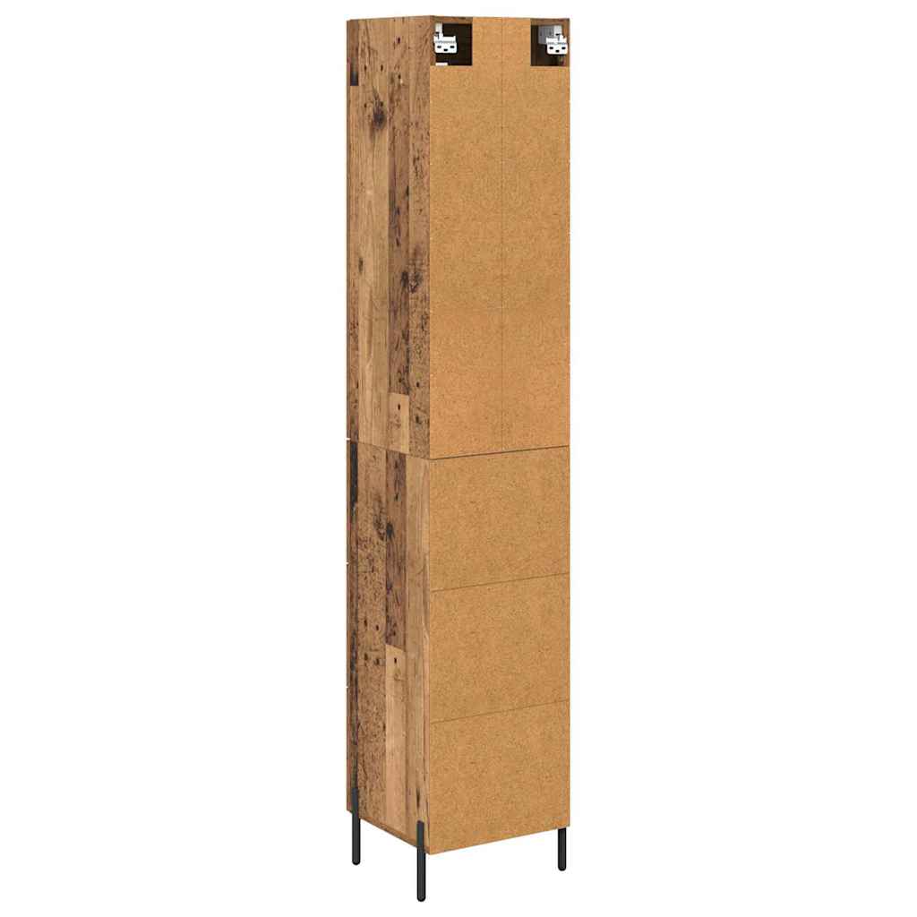 Highboard Altholz 34,5 x 34 x 180 cm Holzwerkstoff