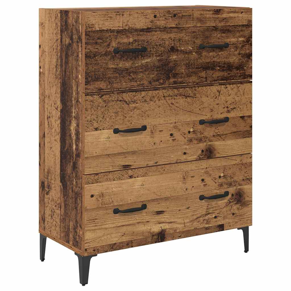 vidaXL Highboard Wandmontiert Altholz 69,5 x 34 x 180 cm Holzwerkstoff