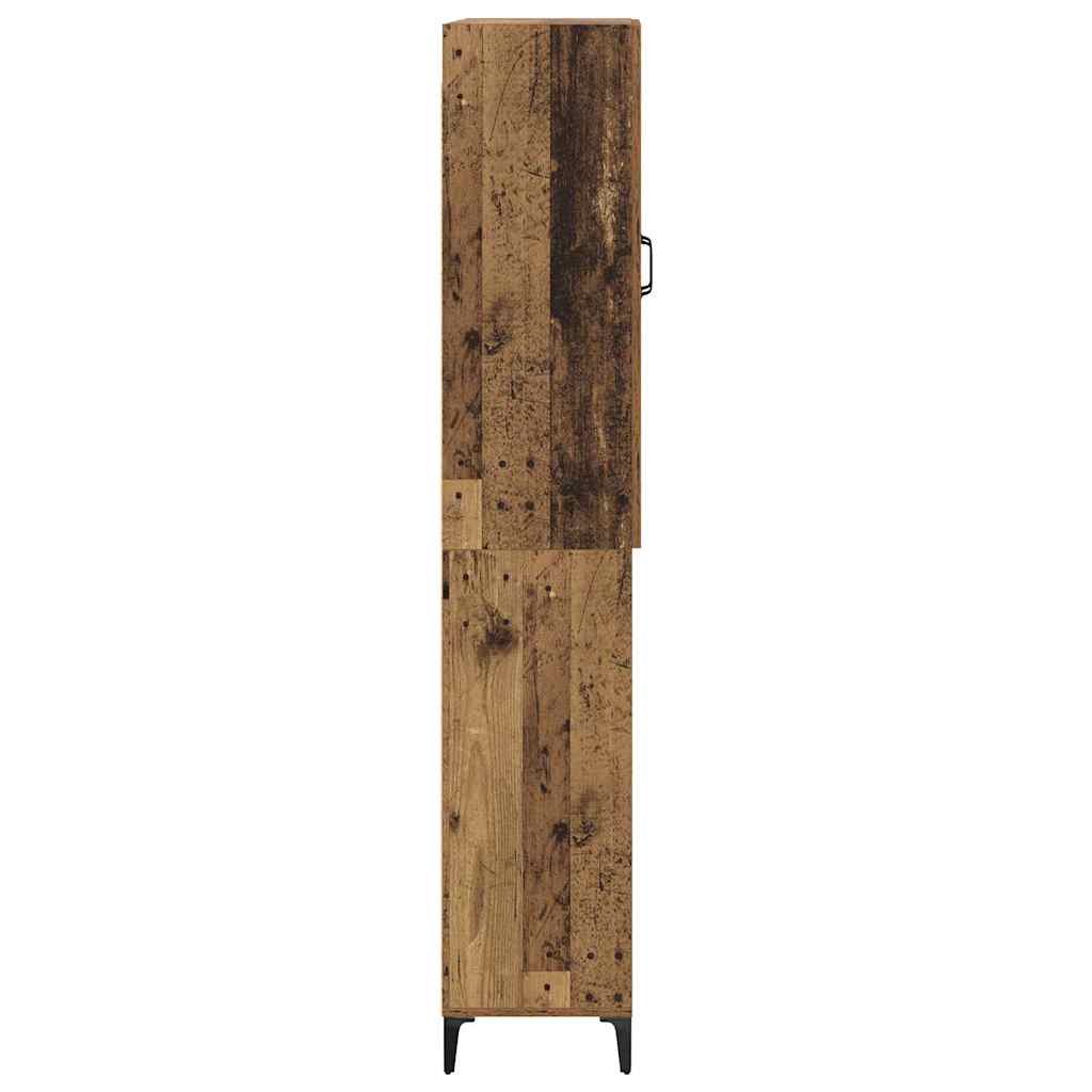vidaXL Highboard Wandmontiert Altholz 69,5 x 34 x 180 cm Holzwerkstoff
