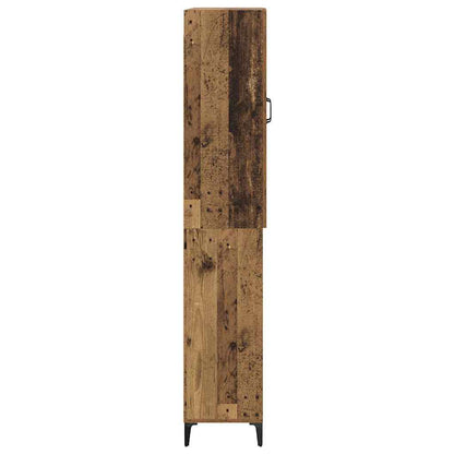 vidaXL Highboard Wandmontiert Altholz 69,5 x 34 x 180 cm Holzwerkstoff
