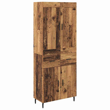 vidaXL Buffet haut avec tiroirs 2 pcs Bois de récupération Bois d'ingénierie