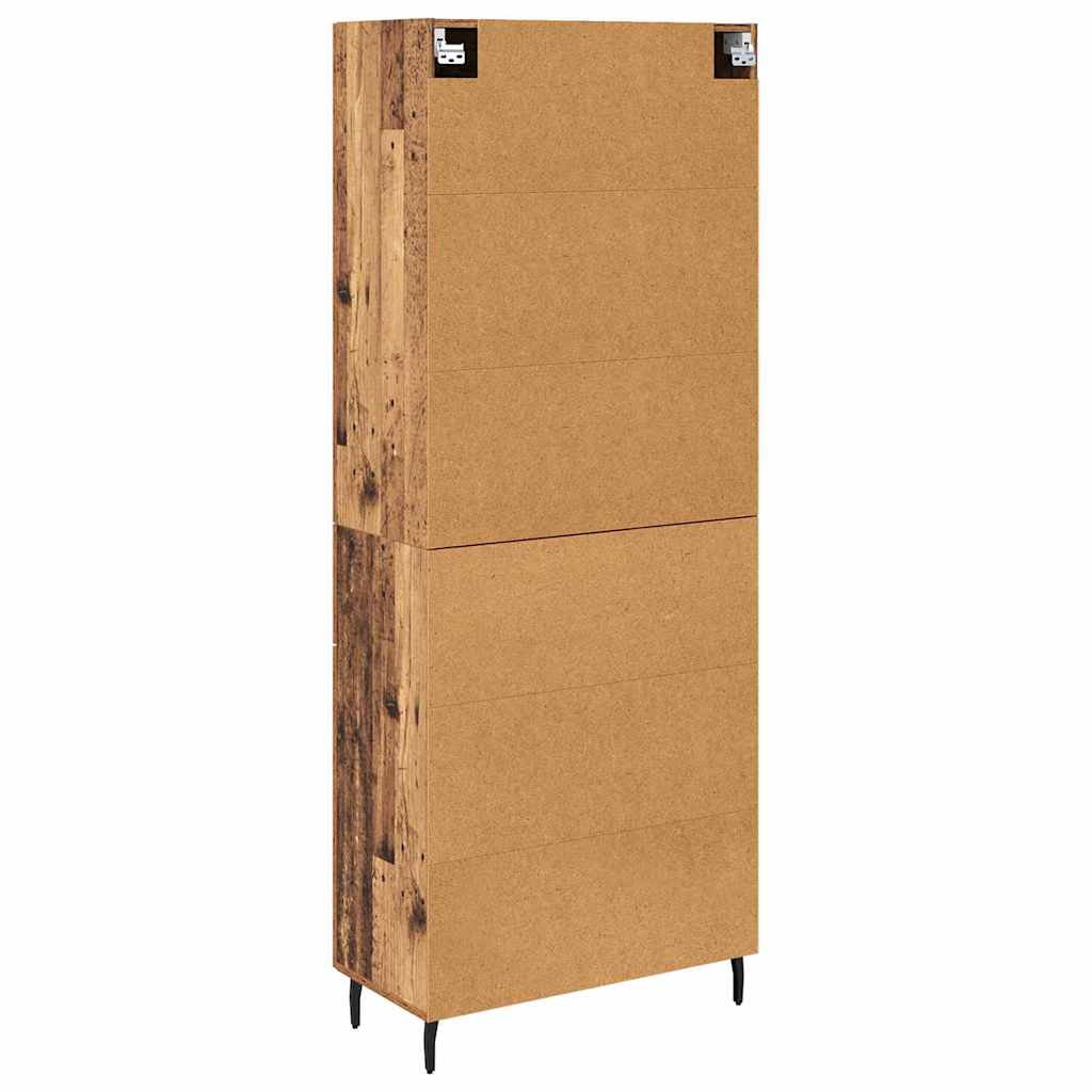 vidaXL Buffet haut avec tiroirs 2 pcs Bois de récupération Bois d'ingénierie