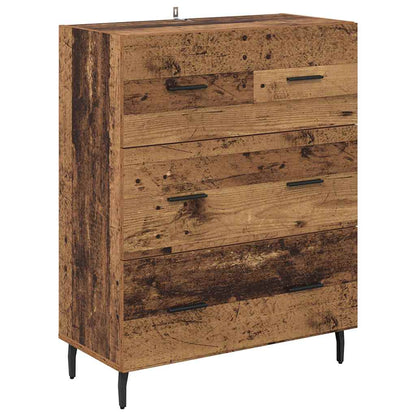 vidaXL Buffet haut avec tiroirs 2 pcs Bois de récupération Bois d'ingénierie