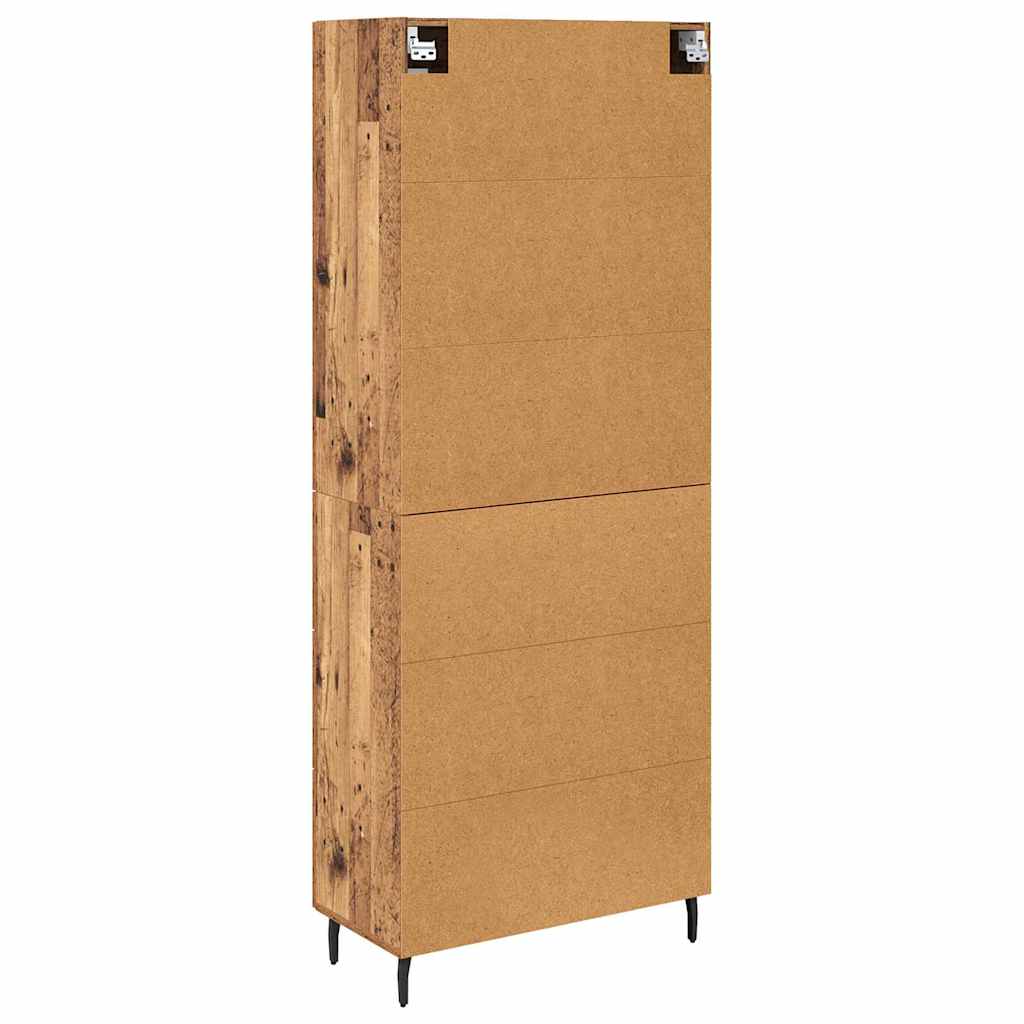 vidaXL Buffet haut avec tiroirs 2 pcs Bois de récupération Bois d'ingénierie