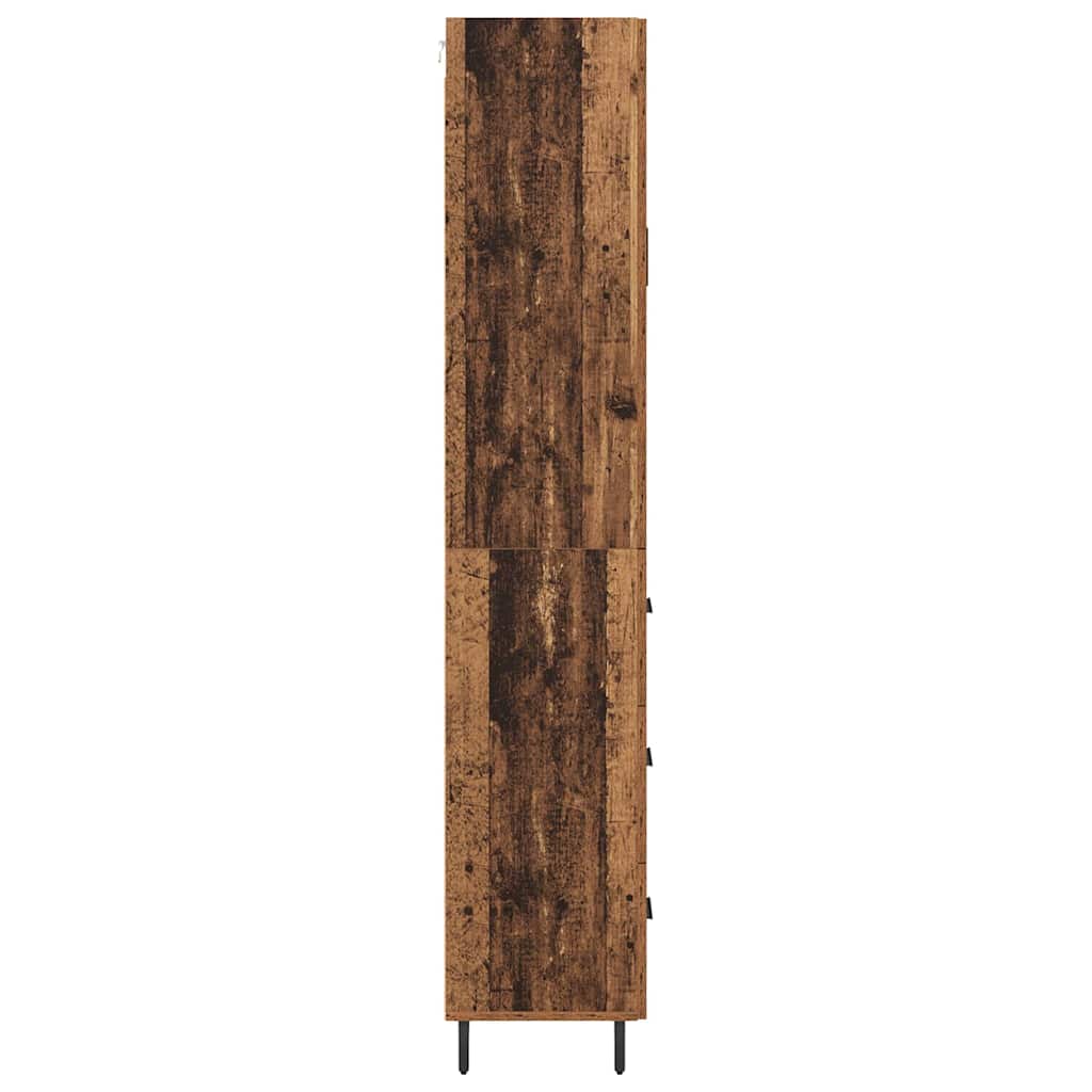 vidaXL Buffet haut avec tiroirs 2 pcs Bois de récupération Bois d'ingénierie