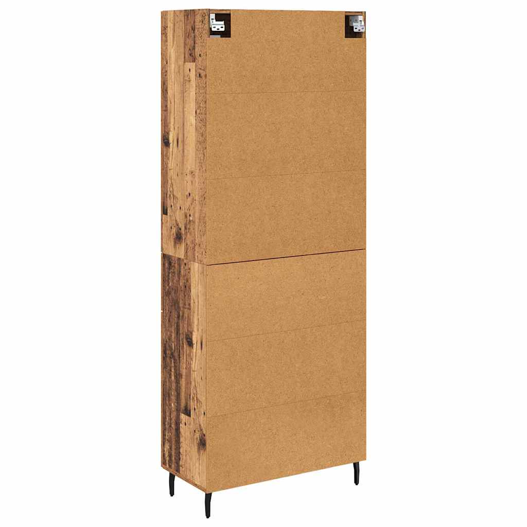 vidaXL Buffet haut avec tiroirs 2 pcs Bois de récupération Bois d'ingénierie