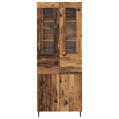 vidaXL Buffet haut avec tiroirs 2 pcs Bois de récupération Bois d'ingénierie