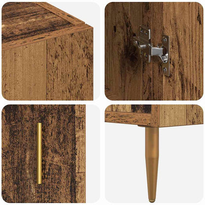 vidaXL Highboard Wandmontiert Altholz 69,5 x 34 x 180 cm Holzwerkstoff