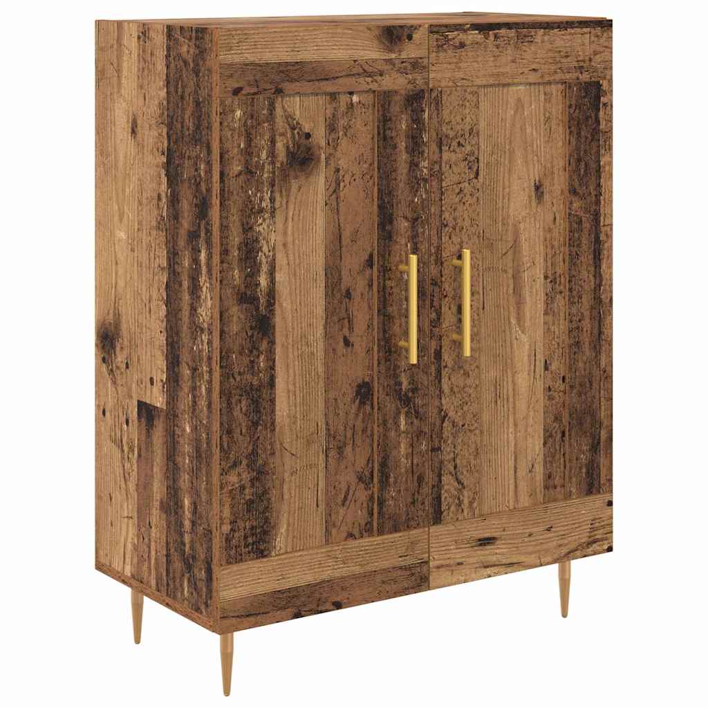 vidaXL Highboard Wandmontiert Altholz 69,5 x 34 x 180 cm Holzwerkstoff