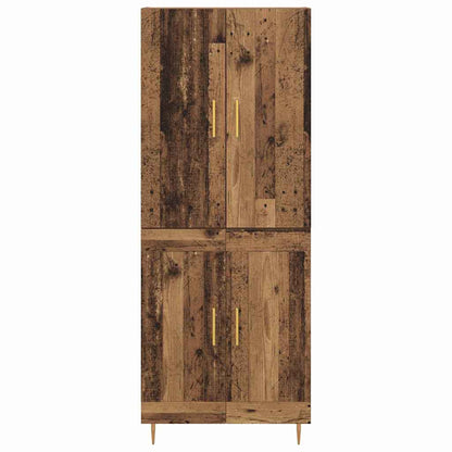 vidaXL Highboard Wandmontiert Altholz 69,5 x 34 x 180 cm Holzwerkstoff