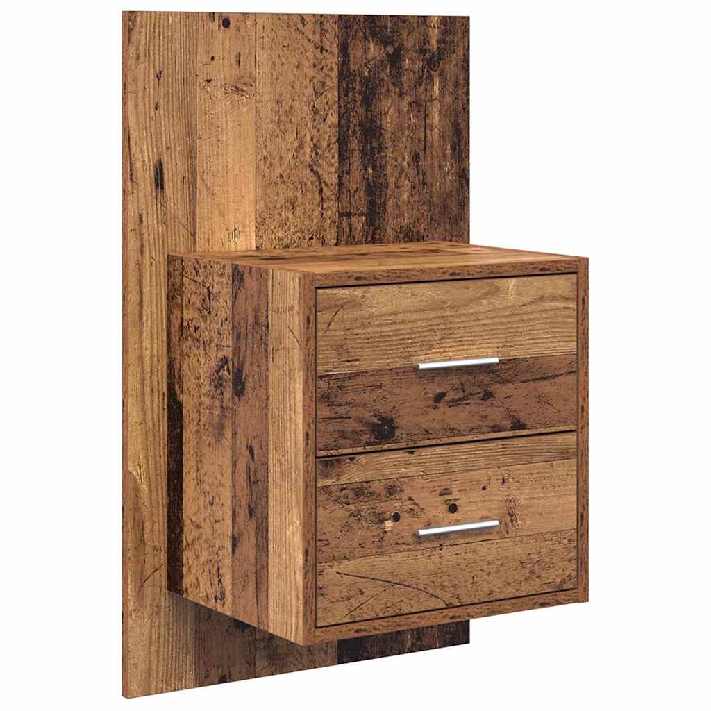 vidaXL Kopfteil mit Schrank mit Schubladen 3 pcs Altholz Holzwerkstoff