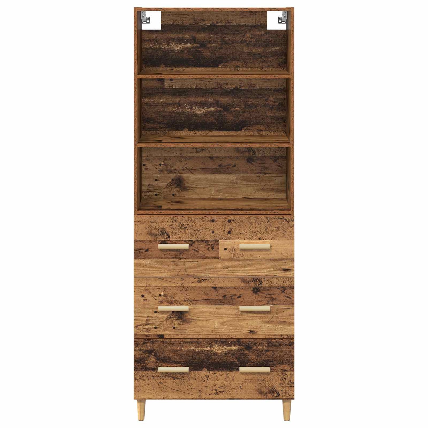 vidaXL Meuble haut en bois de récupération 69,5 x 32,5 x 180 cm, bois d'ingénierie
