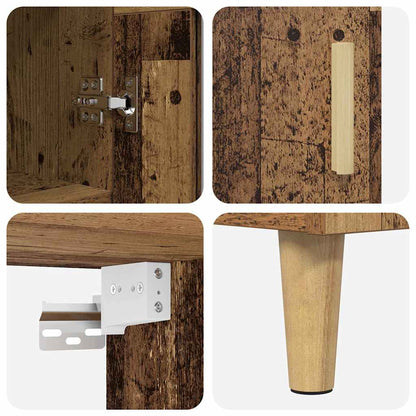 vidaXL Meuble haut en bois de récupération 69,5 x 32,5 x 180 cm, bois d'ingénierie