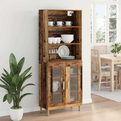 vidaXL Meuble haut en bois de récupération 69,5 x 32,5 x 180 cm, bois d'ingénierie
