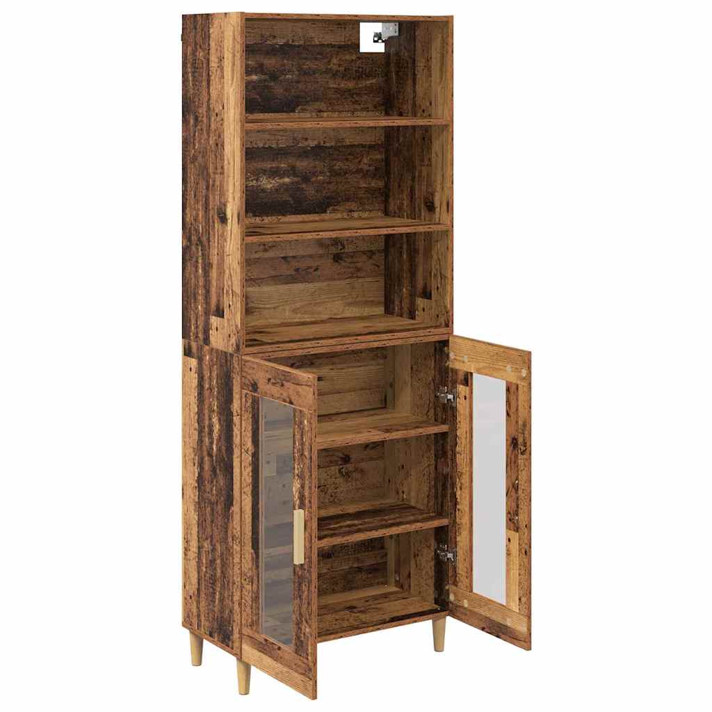 vidaXL Meuble haut en bois de récupération 69,5 x 32,5 x 180 cm, bois d'ingénierie