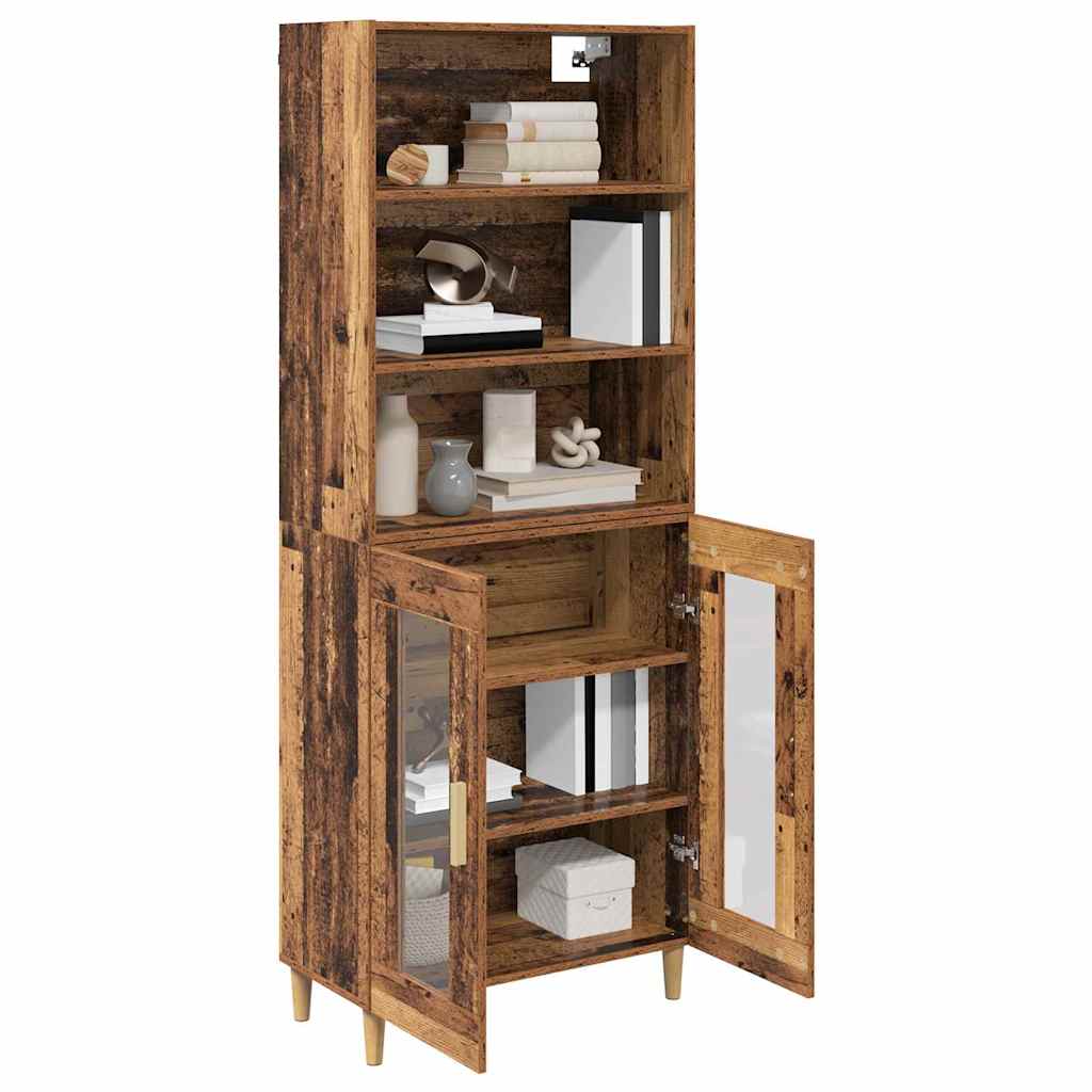 vidaXL Meuble haut en bois de récupération 69,5 x 32,5 x 180 cm, bois d'ingénierie