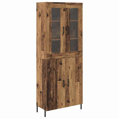 vidaXL Highboard Wandmontiert Altholz 69,5 x 34 x 180 cm Holzwerkstoff