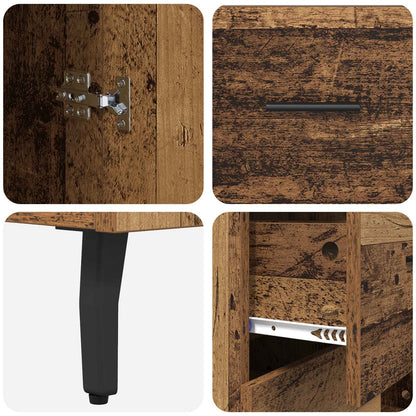 vidaXL Buffet haut avec tiroirs 2 pcs Bois de récupération Bois d'ingénierie