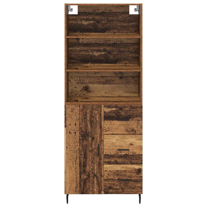 vidaXL Buffet haut avec tiroirs 2 pcs Bois de récupération Bois d'ingénierie