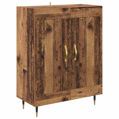 vidaXL Highboard Wandmontiert Altholz 69,5 x 34 x 180 cm Holzwerkstoff