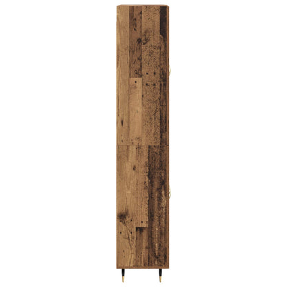 vidaXL Highboard Wandmontiert Altholz 69,5 x 34 x 180 cm Holzwerkstoff