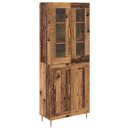 vidaXL Highboard 2 pcs Altholz Holzwerkstoff