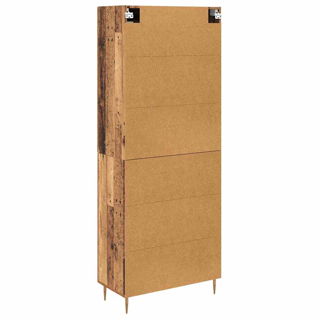 vidaXL Highboard 2 pcs Altholz Holzwerkstoff
