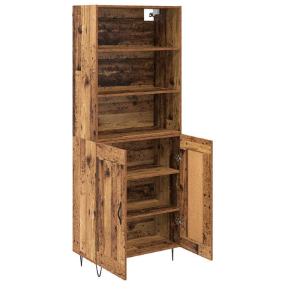 vidaXL Highboard 2 pcs Altholz Holzwerkstoff