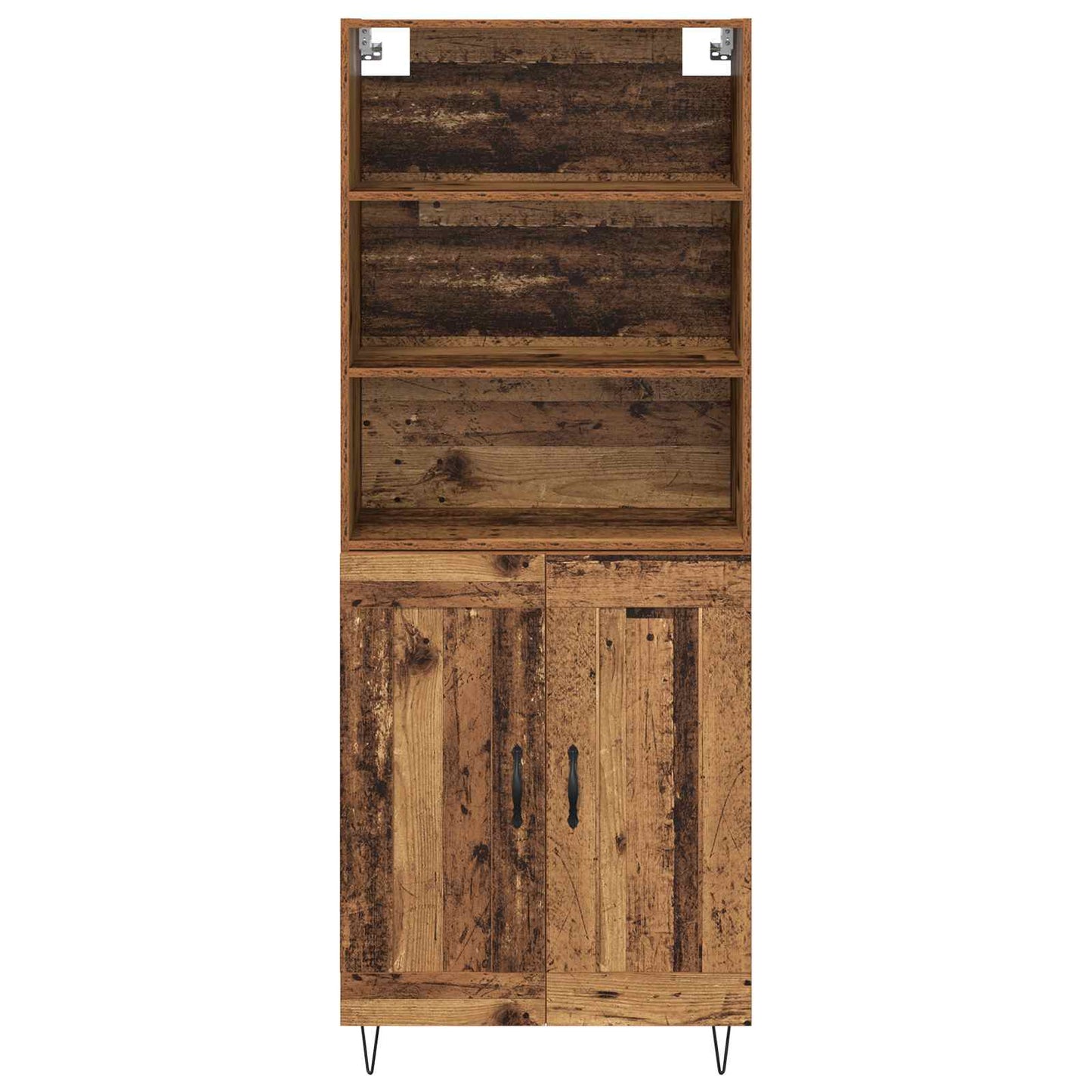 vidaXL Highboard 2 pcs Altholz Holzwerkstoff