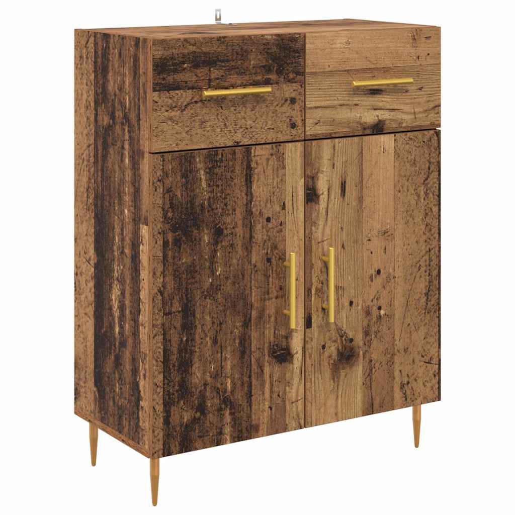 vidaXL Buffet haut avec tiroirs 2 pcs Bois de récupération Bois d'ingénierie