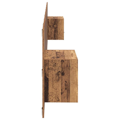 vidaXL Kopfteil mit Schrank mit Schubladen 3 pcs Altholz Holzwerkstoff