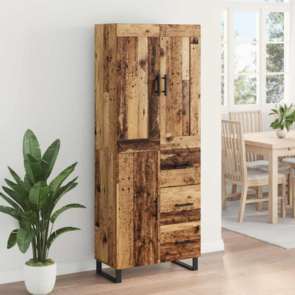 vidaXL Highboard Altholz 69,5 x 34 x 180 cm Holzwerkstoff