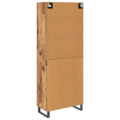 vidaXL Highboard Altholz 69,5 x 34 x 180 cm Holzwerkstoff