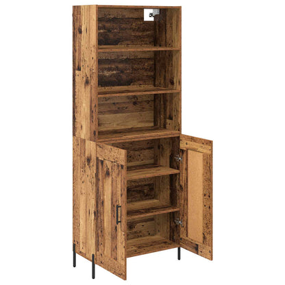 vidaXL Meuble haut en bois de récupération 69,5 x 32,5 x 180 cm, bois d'ingénierie