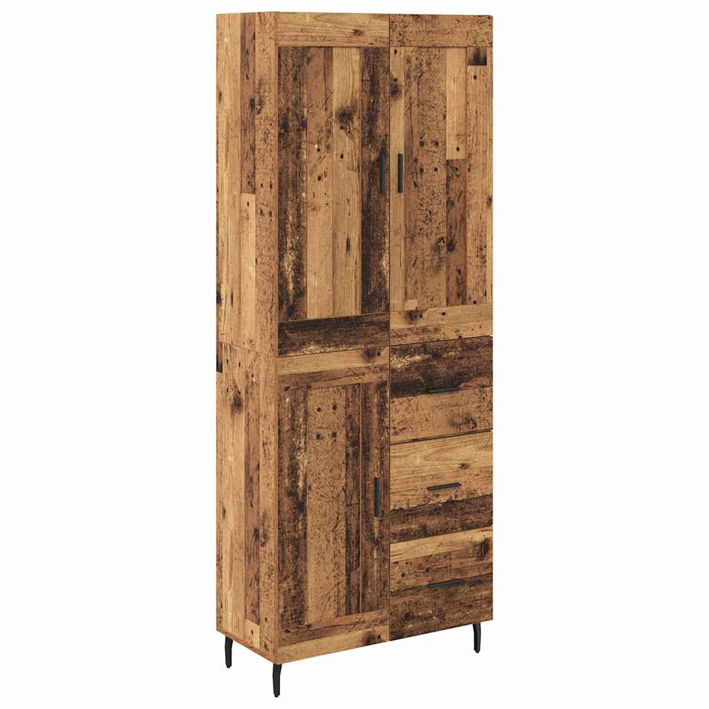 vidaXL Buffet haut avec tiroirs 2 pcs Bois de récupération Bois d'ingénierie