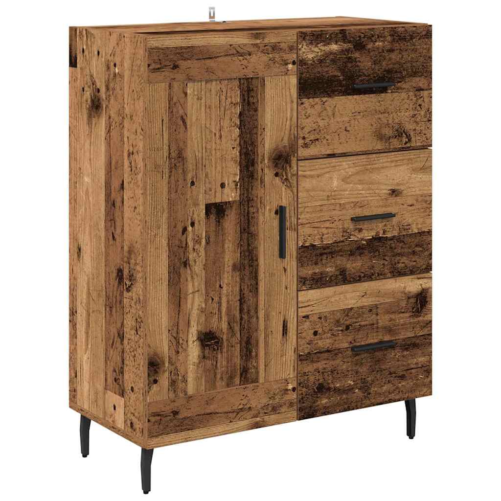 vidaXL Buffet haut avec tiroirs 2 pcs Bois de récupération Bois d'ingénierie