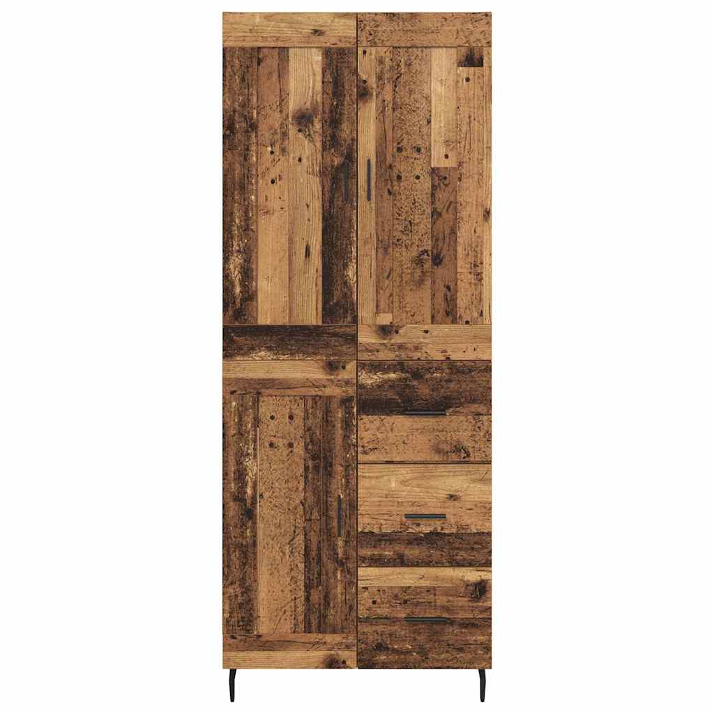 vidaXL Buffet haut avec tiroirs 2 pcs Bois de récupération Bois d'ingénierie